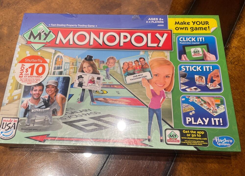 MY MONOPOLY Make Your Own Custom Personalized Game Hasbro NEW SEALED